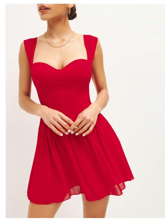 Reformation Dresses & Skirts - Reformation Taiga Red Fit & Flare Mini Dress Size 16